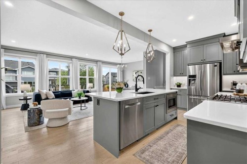 137 Cranbrook Cove Se, Calgary, AB - Indoor Photo Showing Kitchen With Upgraded Kitchen