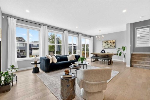 137 Cranbrook Cove Se, Calgary, AB - Indoor Photo Showing Living Room
