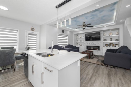 50 Saddleland Crescent Ne, Calgary, AB - Indoor With Fireplace
