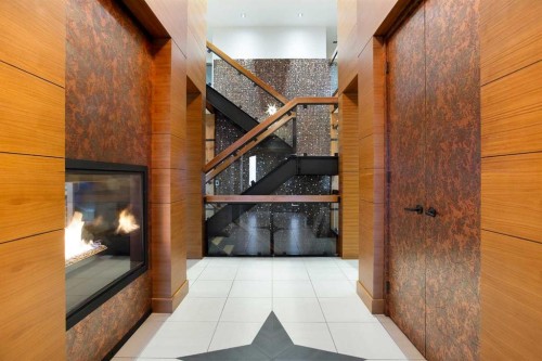 738 Crescent Road Nw, Calgary, AB - Indoor Photo Showing Other Room With Fireplace