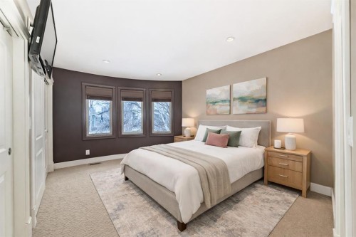 1108 Bellevue Avenue Se, Calgary, AB - Indoor Photo Showing Bedroom
