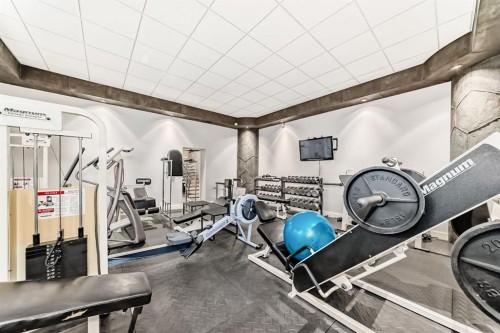 1108 Bellevue Avenue Se, Calgary, AB - Indoor Photo Showing Gym Room