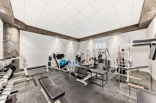 1108 Bellevue Avenue Se, Calgary, AB - Indoor Photo Showing Gym Room