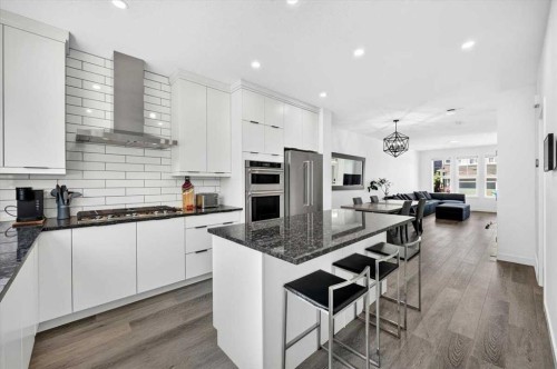40 Amblefield View Nw, Calgary, AB - Indoor Photo Showing Kitchen With Stainless Steel Kitchen With Upgraded Kitchen