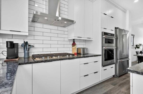 40 Amblefield View Nw, Calgary, AB - Indoor Photo Showing Kitchen With Stainless Steel Kitchen With Upgraded Kitchen