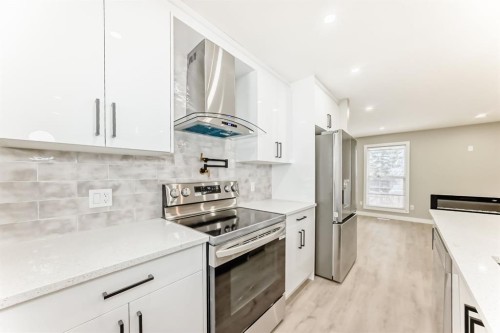 59 Templeson Road Ne, Calgary, AB - Indoor Photo Showing Kitchen With Stainless Steel Kitchen With Upgraded Kitchen