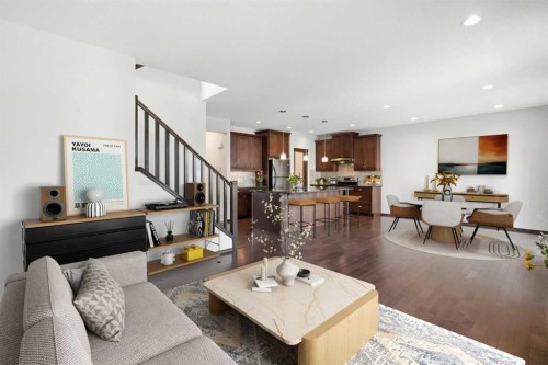 691 Panamount Boulevard Nw, Calgary, AB - Indoor Photo Showing Living Room