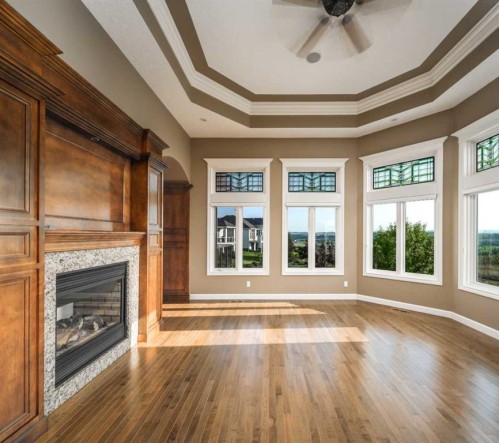 41 Cranleigh Park Se, Calgary, AB - Indoor With Fireplace