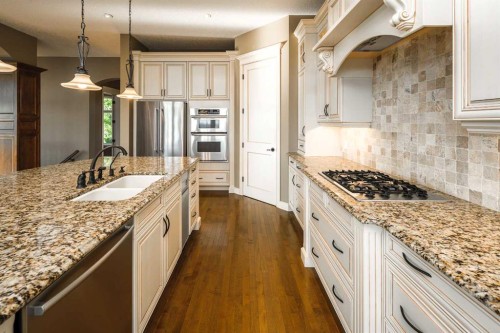 41 Cranleigh Park Se, Calgary, AB - Indoor Photo Showing Kitchen With Double Sink With Upgraded Kitchen