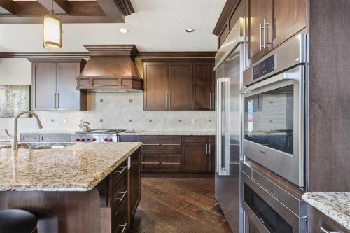 109 Aspen Ridge Place Sw, Calgary, AB - Indoor Photo Showing Kitchen With Upgraded Kitchen