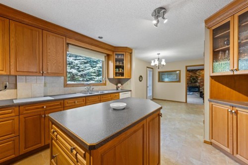 203 Silver Valley Boulevard Nw, Calgary, AB - Indoor Photo Showing Kitchen With Double Sink