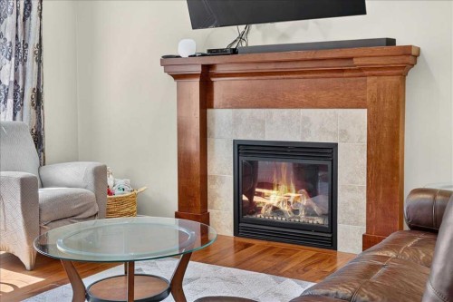 1017 Brightoncrest Common Se, Calgary, AB - Indoor Photo Showing Living Room With Fireplace