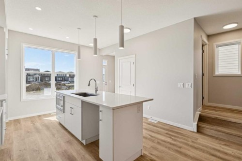 471 Hotchkiss Manor Se, Calgary, AB - Indoor Photo Showing Kitchen With Upgraded Kitchen