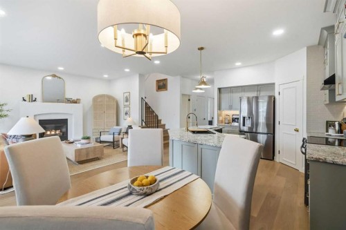 1076 Prestwick Circle Se, Calgary, AB - Indoor With Fireplace