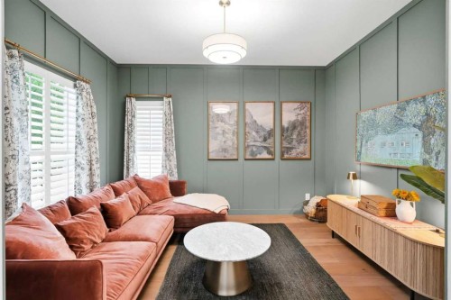 1076 Prestwick Circle Se, Calgary, AB - Indoor Photo Showing Living Room