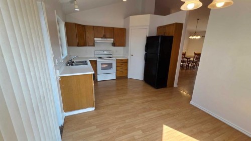 155 Applefield Close Se, Calgary, AB - Indoor Photo Showing Kitchen With Double Sink