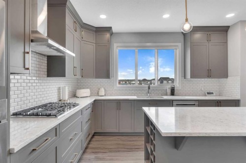 81 Carringvue Manor Nw, Calgary, AB - Indoor Photo Showing Kitchen With Upgraded Kitchen