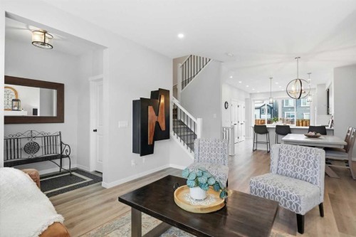 578 Masters Road Se, Calgary, AB - Indoor Photo Showing Living Room