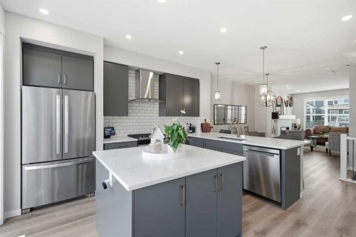 578 Masters Road Se, Calgary, AB - Indoor Photo Showing Kitchen With Stainless Steel Kitchen With Upgraded Kitchen