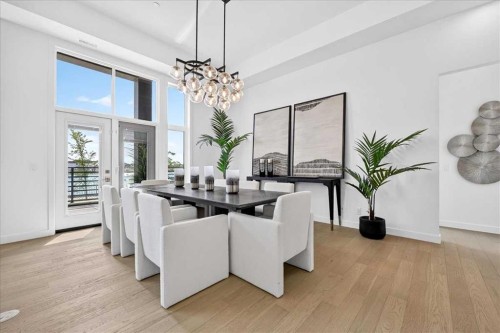 102-150 Marina Cove Se, Calgary, AB - Indoor Photo Showing Dining Room