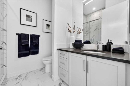 102-150 Marina Cove Se, Calgary, AB - Indoor Photo Showing Bathroom
