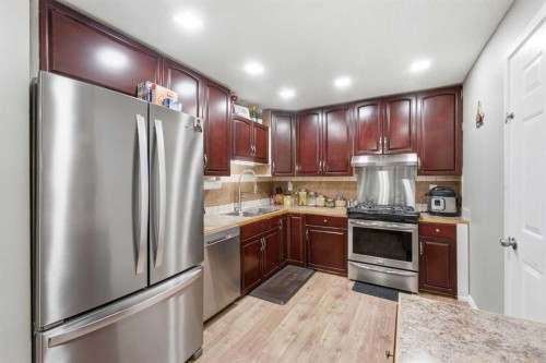 227 Abalone Place Ne, Calgary, AB - Indoor Photo Showing Kitchen With Stainless Steel Kitchen