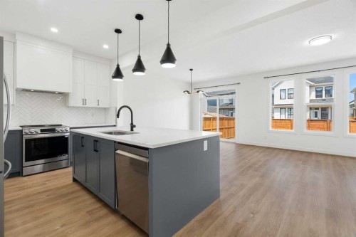 12 Copperhead Garden Se, Calgary, AB - Indoor Photo Showing Kitchen With Stainless Steel Kitchen With Upgraded Kitchen