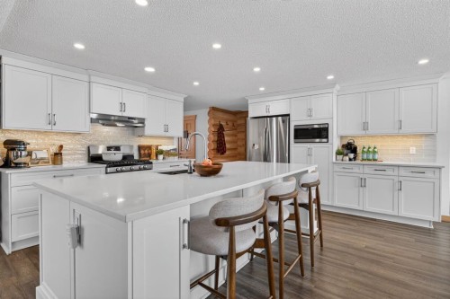 3-4535 Township Road 320, Rural Mountain View County, AB - Indoor Photo Showing Kitchen With Upgraded Kitchen