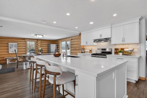 3-4535 Township Road 320, Rural Mountain View County, AB - Indoor Photo Showing Kitchen With Upgraded Kitchen