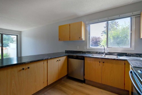 37-3015 51 Street Sw, Calgary, AB - Indoor Photo Showing Kitchen With Double Sink