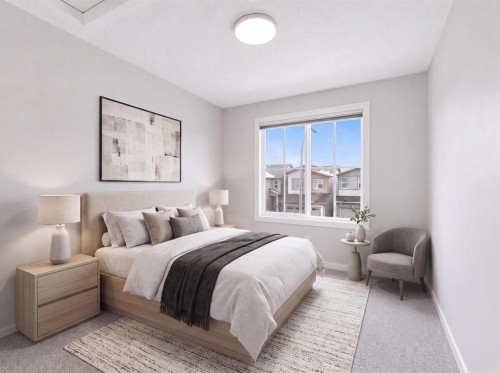 34 Belvedere Green Se, Calgary, AB - Indoor Photo Showing Bedroom