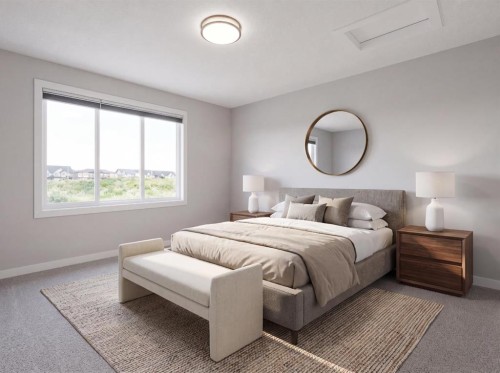 34 Belvedere Green Se, Calgary, AB - Indoor Photo Showing Bedroom