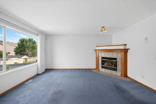 74 Anaheim Gardens Ne, Calgary, AB - Indoor Photo Showing Living Room With Fireplace