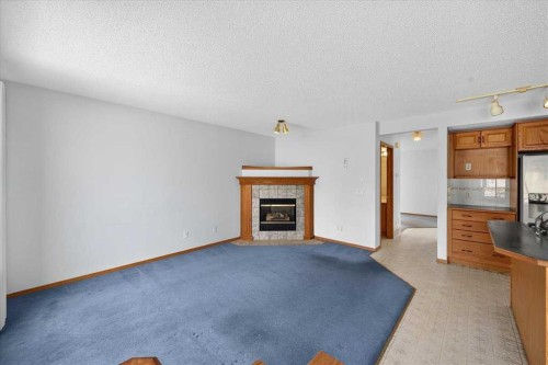 74 Anaheim Gardens Ne, Calgary, AB - Indoor Photo Showing Living Room With Fireplace