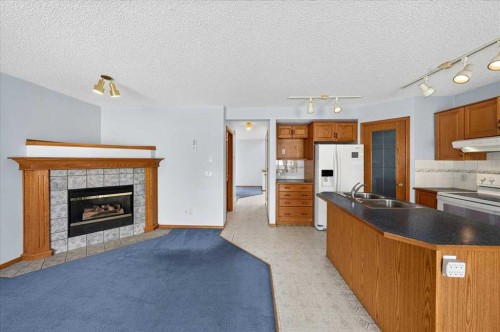 74 Anaheim Gardens Ne, Calgary, AB - Indoor With Fireplace