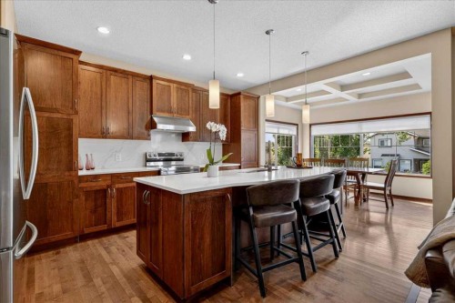 277 Evermeadow Avenue Sw, Calgary, AB - Indoor Photo Showing Kitchen With Stainless Steel Kitchen With Upgraded Kitchen