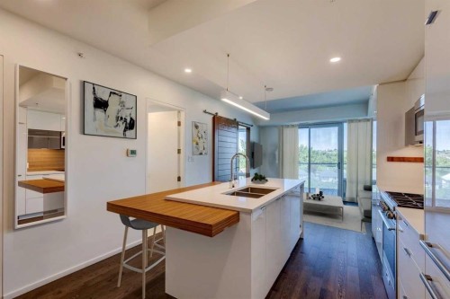 504-1020 9 Avenue Se, Calgary, AB - Indoor Photo Showing Kitchen With Double Sink With Upgraded Kitchen