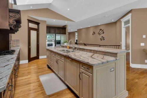 9 Tanner Close Se, Airdrie, AB - Indoor Photo Showing Kitchen With Double Sink