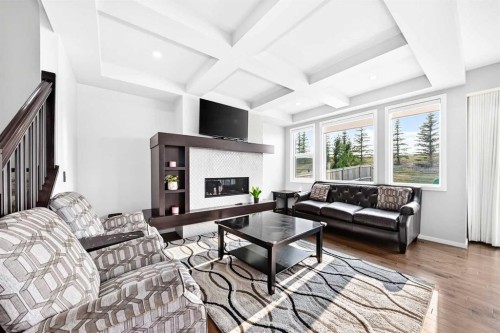 296 Nolancrest Heights Nw, Calgary, AB - Indoor Photo Showing Living Room With Fireplace
