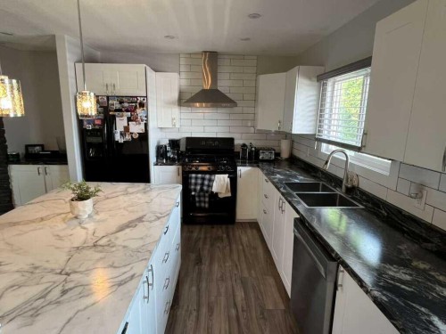 10 Chow Avenue Se, Medicine Hat, AB - Indoor Photo Showing Kitchen With Double Sink