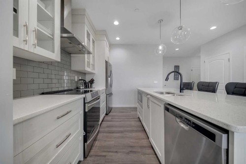 132 Howse Crescent Ne, Calgary, AB - Indoor Photo Showing Kitchen With Upgraded Kitchen