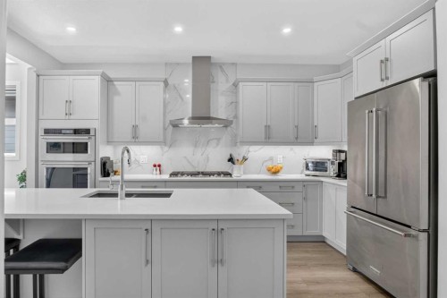 318 Marina Cove Se, Calgary, AB - Indoor Photo Showing Kitchen With Upgraded Kitchen