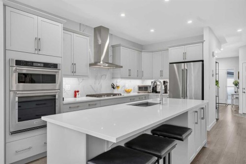 318 Marina Cove Se, Calgary, AB - Indoor Photo Showing Kitchen With Upgraded Kitchen