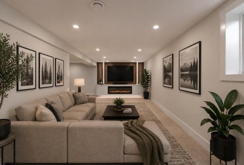 439 Arlington Drive Se, Calgary, AB - Indoor Photo Showing Living Room