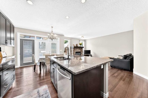456 Mahogany Boulevard Se, Calgary, AB - Indoor Photo Showing Kitchen With Double Sink With Upgraded Kitchen