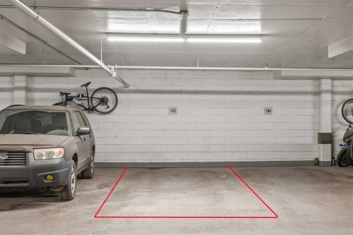 502-1410 1 Street Se, Calgary, AB - Indoor Photo Showing Garage