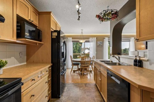 10-117 Bow Ridge Drive, Cochrane, AB - Indoor Photo Showing Kitchen With Double Sink