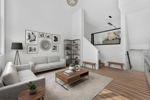 2018 12 Avenue Sw, Calgary, AB - Indoor Photo Showing Living Room