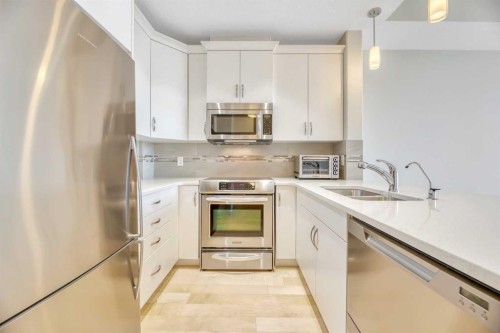 1103-16 Varsity Estates Circle Nw, Calgary, AB - Indoor Photo Showing Kitchen With Double Sink