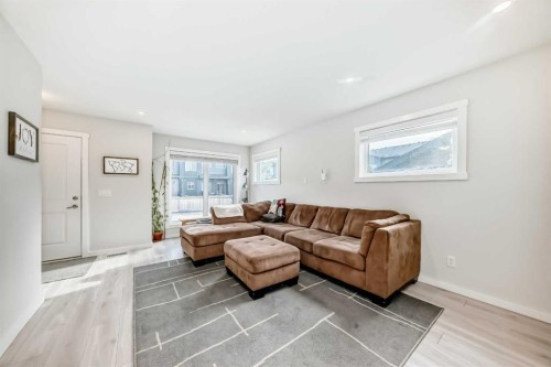 128-31 Red Embers Parade Ne, Calgary, AB - Indoor Photo Showing Living Room